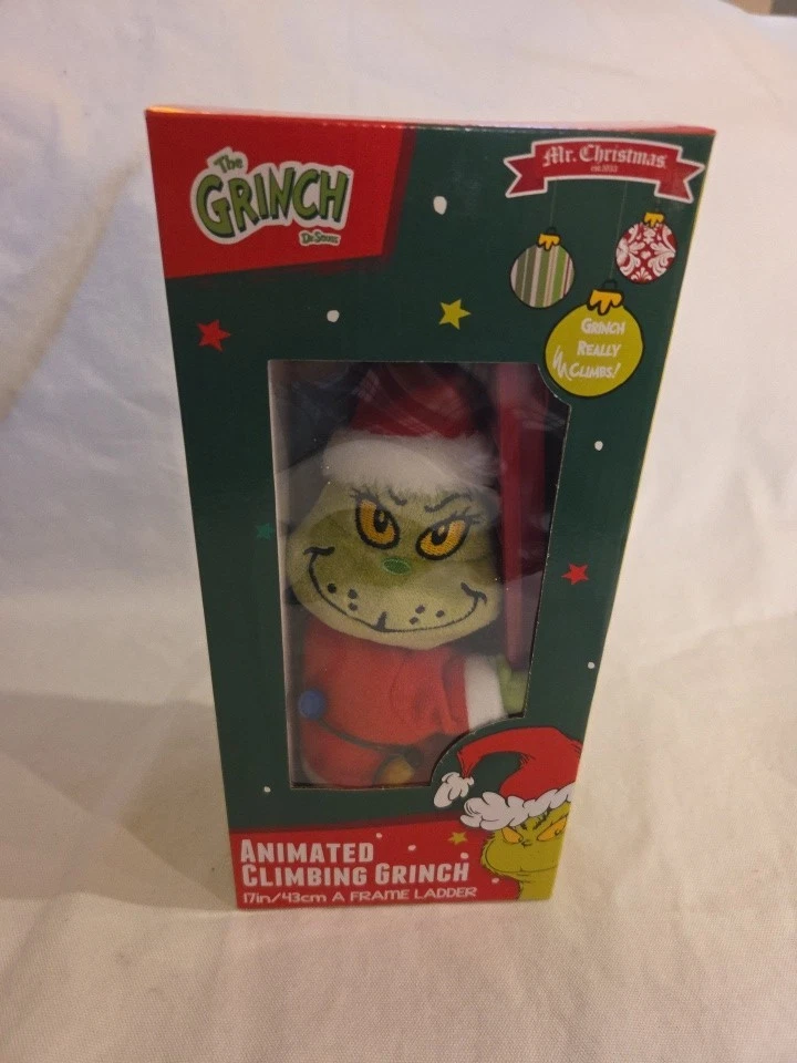 Escalador de Mesa Grinch 17" Escalera Animada Escalada Navidad Luces Musical Foto 1 de 4