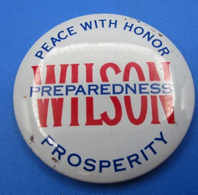 WOODROW WILSON Political Election 1912 Pin Button President Campaign Election - Image 1 of 2