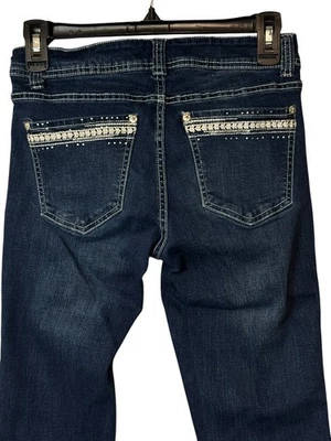 Rods True Western Jeans 25x32 Rhinestone Embroidered Straight Leg - Image 1 of 4