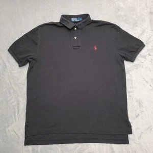 Polo Ralph Lauren Shirt Men Large Black Classic 100% Cotton Outdoors Golf Casual - Picture 1 of 9