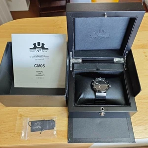 Temption CM05 Automatik schwarzes Zifferblatt Analog Herrenuhr mit Box - Bild 1 von 10