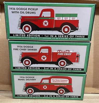 Texaco 1936 Dodge Set Of 3 Trucks Limited Edition By Liberty Classics - Image 1 of 4