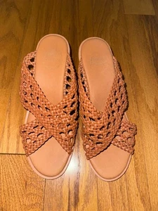 Andre Assous Bryana Woven Strappy Wedge Sandals, Brown, 6.5M - Picture 1 of 5