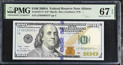 United States 100 Dollars USA 2009A P 536 Atlanta Rep* Superb Gem UNC PMG 67 EPQ - Image 1 of 3