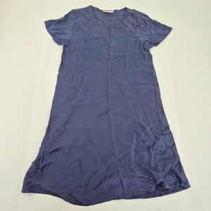 DESIRÉE Kleid 40 42 12-14 Blau Damen 100% Seide Kurzarm - Bild 1 von 6