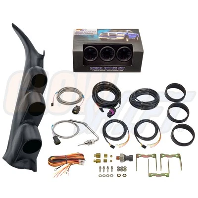 GlowShift T7 Boost EGT Fuel PSI Gauges + Pod for 00-06 Chevy Silverado Duramax - Image 1 of 4