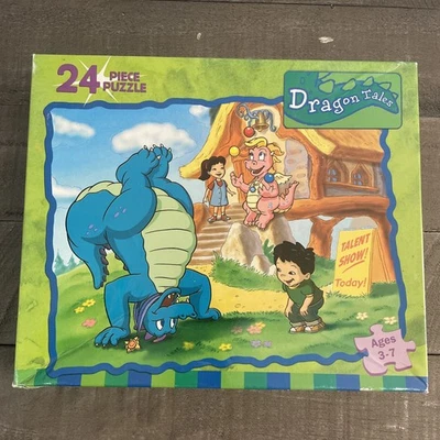 Dragon Tales 24 Piece Puzzle PBS Dragon Tales Vintage Puzzle 100% Complete !!! - Image 1 of 4