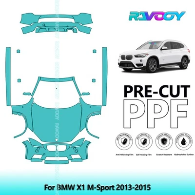 Película de protección de pintura precortada PPF para BMW X1 M-Sport 2013-2015 Foto 1 de 4