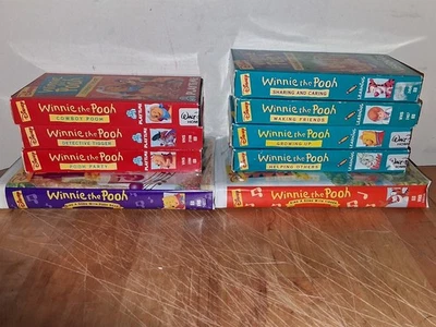 Disney Winnie The Pooh VHS Lot Of 9 (Party, Cowboy, Detective Tigger, Growing... - Image 1 of 4