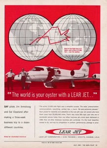 Pubblicità aereo Lear 1966 7/7/2025e - Foto 1 di 1