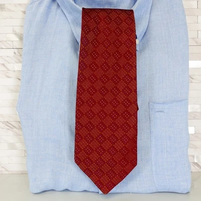 CALVIN KLEIN Corbata Cuello Para Hombre Rojo Seda Diseñador Traje Brillante Adulto Simple Moderno EE. UU. Foto 1 de 4