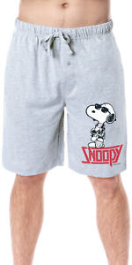 Peanuts Mens' Snoopy Rocker Cool Punk Character Sleep Pajama Shorts