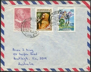 Chile Antofagasta Luftpostbrief nach Australien 1978 Lateinamerika Porto - Bild 1 von 2