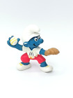 Peyo 1997 McDonalds Happy Meal Baseball Pitcher Smurf Figure PVC Toy
