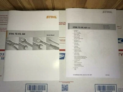 TS 410 420 TS410 TS420 STIHL Cut Off Saw Concrete Service Repair & Parts Manual - Image 1 of 3