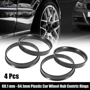 4pcs Plastic 60.1mm to 64.1mm Car Hub Centric Rings Wheel Bore Center Spacer - Picture 1 of 8