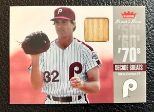 STEVE CARLTON 2006 FLEER GREATS OF THE GAME '70's DECADE GREATS GAME USED BAT