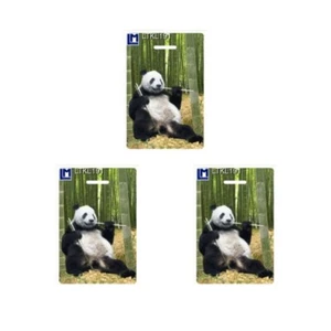 Etiquetas lenticulares de equipaje 3D, Great Panda (animales), 3,5 x 2,5 pulgadas (paquete de 3) - Imagen 1 de 2