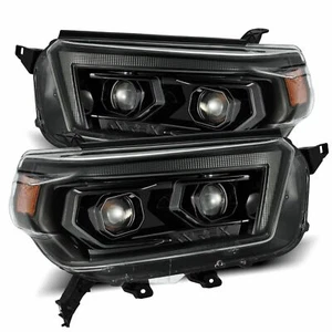 AlphaRex PRO-Series Proj Headlights Plank Style Black for 10-13 Toyota 4Runner - Picture 1 of 12