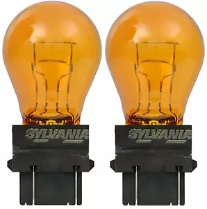 Sylvania Basic 3057A 27/6.7W Two Bulbs Front Turn Signal Replace Upgrade USA - Picture 1 of 7