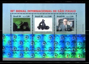 BRAZIL 1989 - Stamps Souvenir Sheet 20th International Biennial São Paulo - MNH - Picture 1 of 1