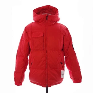 Chaqueta con capucha Eddie Bauer Expedition roja lisa acolchada cremallera completa para hombre mediana - Imagen 1 de 15