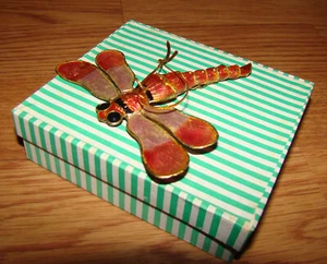 Cloisonne Articulated Dragonfly Ornament (4931P) Double Sided, Motion - Picture 1 of 11