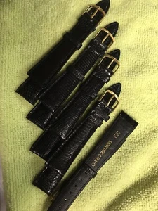 Lotto 25x 18 mm nero originale lucertola cucita da uomo affusolato all'ingrosso X25 - Foto 1 di 7