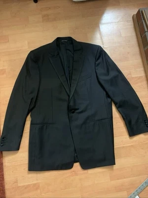 Blazer Canali Para Hombre 56L 38 Negro Abrigo Deportivo Lana IWS Lana Foto 1 de 4