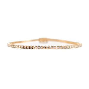 14K Yellow Gold 4-Prong 1.57ct Diamond Tennis Bracelet - Picture 1 of 5
