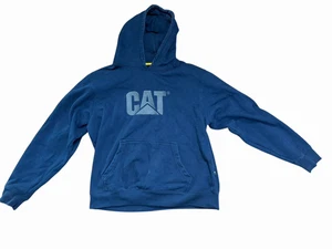 Caterpillar CAT Heavy Equipment Navy Blue Hoodie Sweatshirt Size XL - Bild 1 von 6