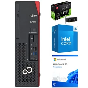 KOMPUTER DLA GRACZY FUJITSU ESPRIMO D738 i5-8400 16/256GB RTX 3050 W11P KL A - Zdjęcie 1 z 10