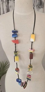 TAKING SHAPE 'liquorice all sort' necklace - BNWOT - see pics for details - Picture 1 of 1