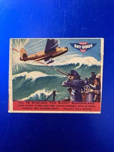 1941 Goudey Sky-Birds Chewing Gum R137 #18 English The Short Sunderland - Picture 1 of 2