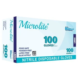 Microlite Nitrile Disposable Gloves Size Large 100 Pk 230033 - Picture 1 of 2