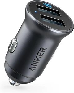 Anker 320 Auto Ladegerät (24W II), Mini Aluminiumlegierung Dual USB mit blauer LED für i - Bild 1 von 7