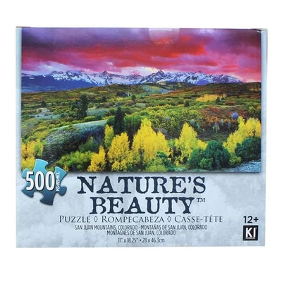 Giallo Campi con il Rosso Skys 500 Pezzi Natures Bellezza Puzzle - Immagine 1 di 4