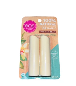 Paquete de 2 bálsamo labial de karité de grano de vainilla 100 % orgánico natural - Imagen 1 de 3