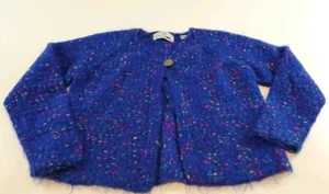 Womens Marisa Christina Sweater Cardigan Hand Knitted Small Blue - Picture 1 of 9