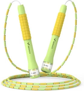 Merach Yellow/Green Tangle-Free Adjustable Jump Rope 102.4" - Picture 1 of 8