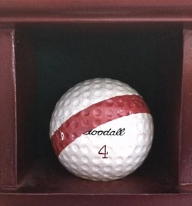Vintage Goodall (Caldwell Cover) "Red Stripe" #4 Golf Ball - Picture 1 of 3