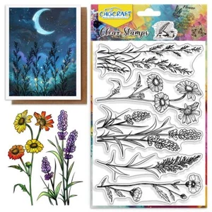Flowers Clear Stamps Plants Transparent Silicone Stamps for Card Making Silic... - Picture 1 of 8