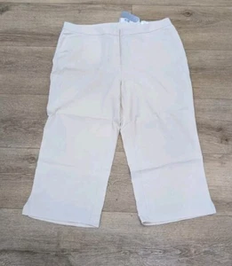Callaway Women's Pants Size 16 Beige Cream Gold Crop Leg Pants  - Picture 1 of 9