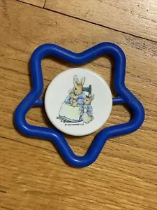 De colección Enfamil ProSobee F. Warne & Co 1990 Beatrix Potter Peter Rabbit Star Rattle - Imagen 1 de 4