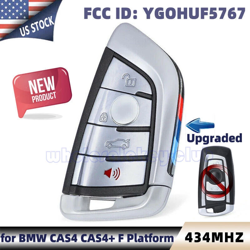 Mando a distancia inteligente para BMW 5 7 Series F chasis mejorado 434 MHz coche llavero YGOHUF5767 Foto 1 de 3