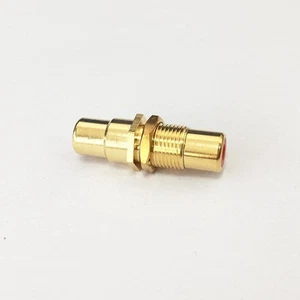 Lotus connector AV female to female coupler adapter with nut for audio video New - Picture 1 of 5