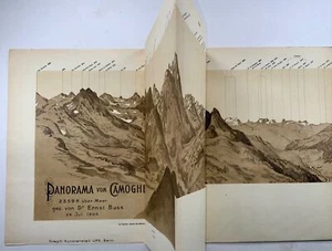 1891 Panorama De Graubünden & Ticino Alps, 211 CM, Suisse - Picture 1 of 4