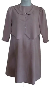 Amish Mennonite "Vest Dress" Modest Handmade Lancaster, PA Pink Wrinkle Look - Picture 1 of 7