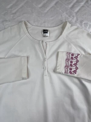 Camisa para correr manga larga The North Face para mujer (S) blanca rosa con ribete mecha de vapor Foto 1 de 4