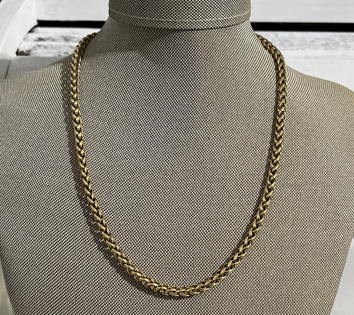 Collana catena maglia tono oro firmata Givenchy logo 4G vintage